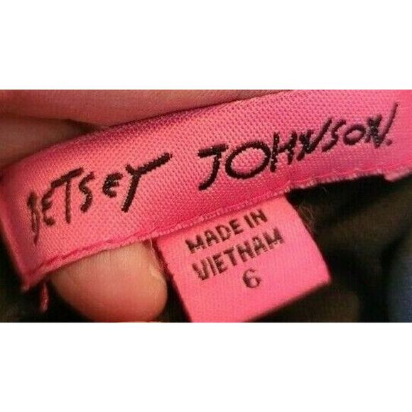 WOMEN'S BETSY JOHNSON SILVER AND BLACK METALLIC DRESS Size 6 Formal Wedding - Picture 9 of 9